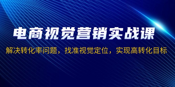 （第14231期）电商视觉营销实战课，解决转化率问题，找准视觉定位，实现高转化目标