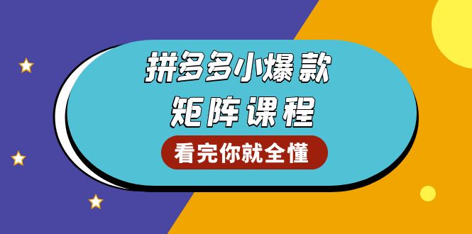 （第14054期）拼多多爆款矩阵课程：教你测出店铺爆款，优化销量，提升GMV，打造爆款群